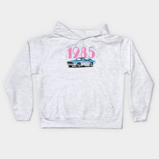 1985 vintage car Kids Hoodie by nickemporium1